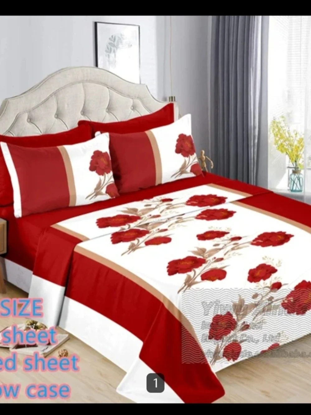 Liliana Pink Floral & Stripe Bed Sheet Set